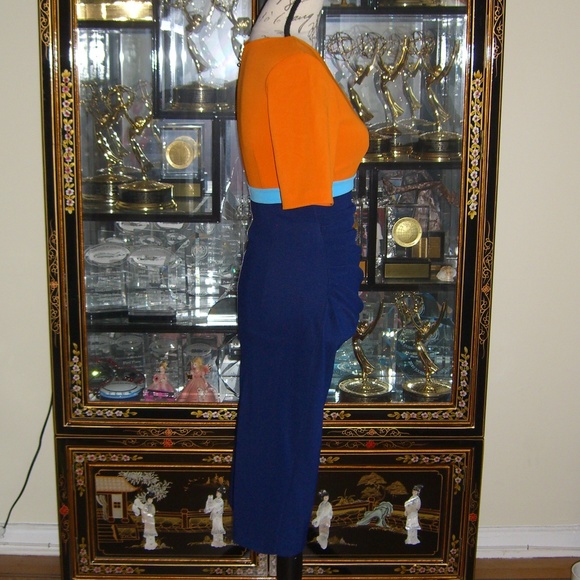 DIVA CATWALK NADIA COLOR BLOCK DRESS S - Picture 3 of 5